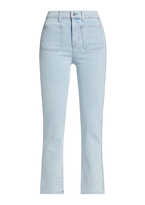 Cropped High-Rise Kick-Flare Jeans