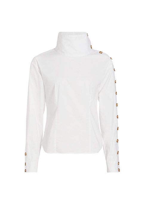 Sculptural Funnel Neck Shirt