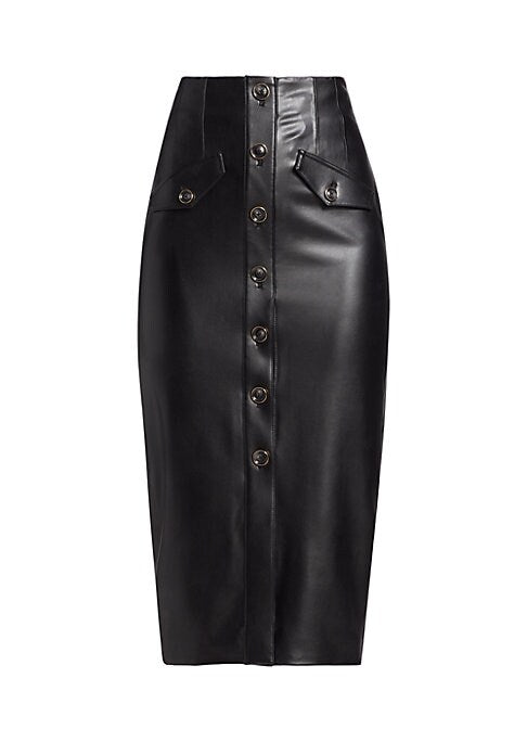 Chic Vegan Leather Skirt