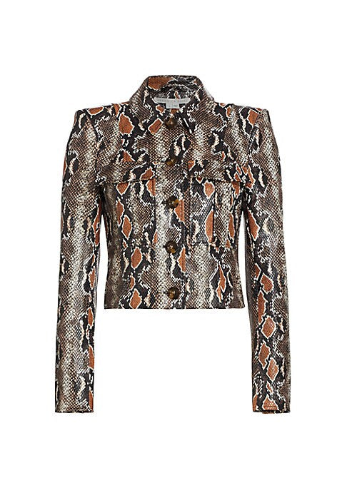 Sleek Snakeskin Blazer