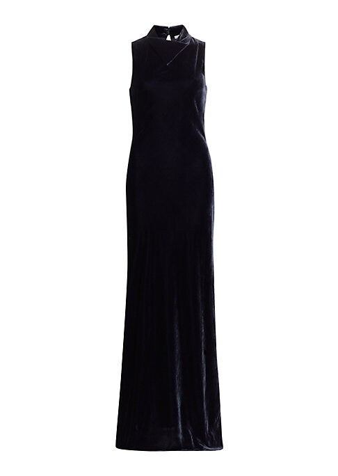 Elegant Velvet Cowl Dress