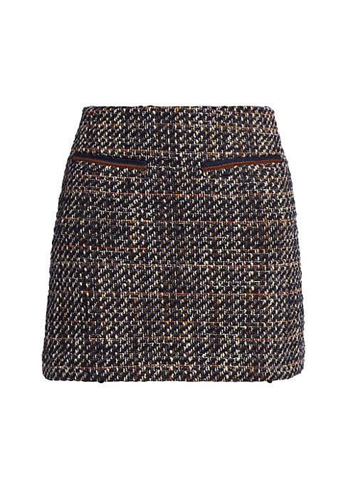 Metallic Tweed Mini Skirt