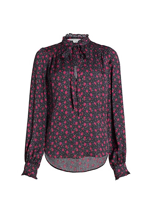 Charming Dot Ruffle Blouse