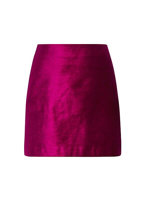 Velvet A-Line Mini Skirt