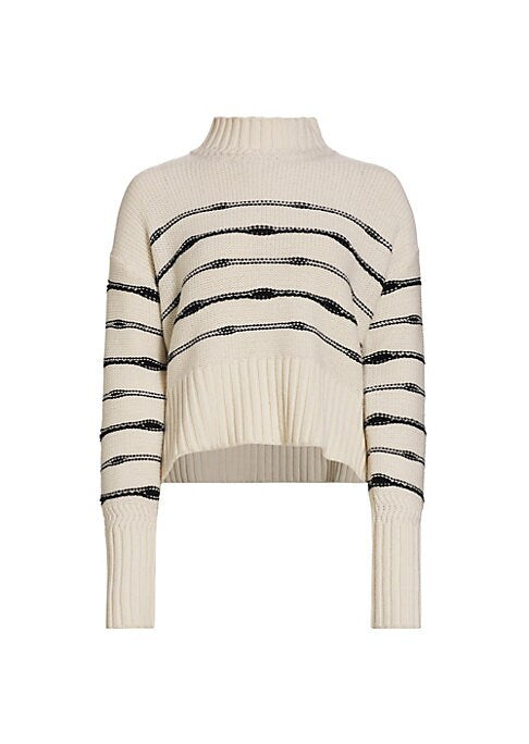 Cozy Striped Stand Sweater