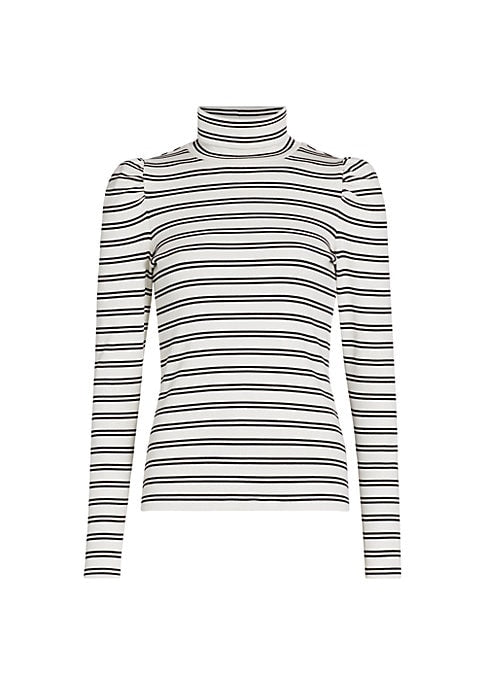 Striped Turtleneck Top