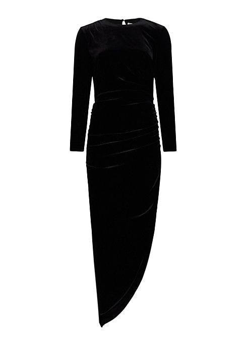 Velvet Asymmetric Elegance Dress