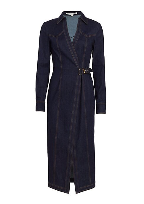 Chic Denim Wrap Dress