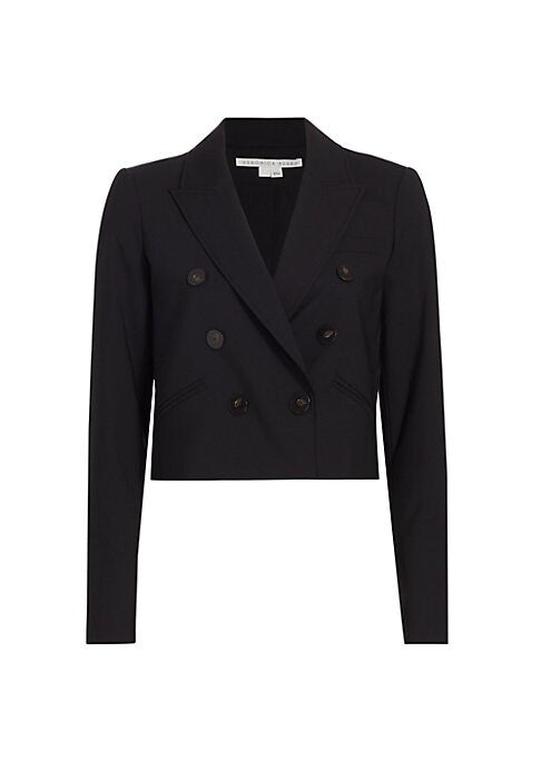 Cropped Wool Blend Jacket