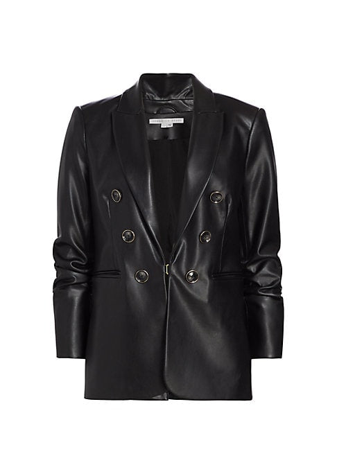 Faux Leather Edge Jacket