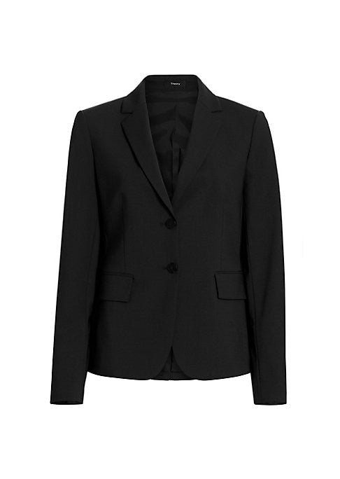 Elegant Wool Tailored Blazer