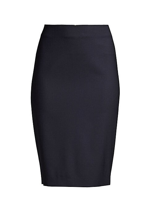 Sleek Stretch Wool Skirt