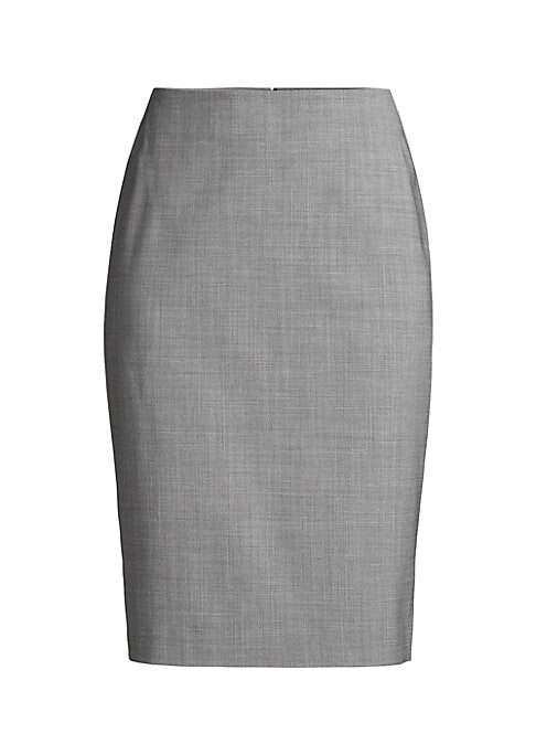 Chic Stretch Wool Skirt