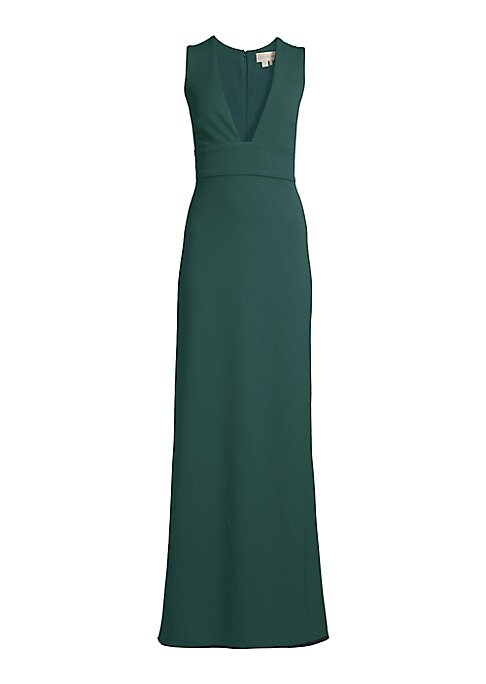V-Neck Stretch Evening Gown