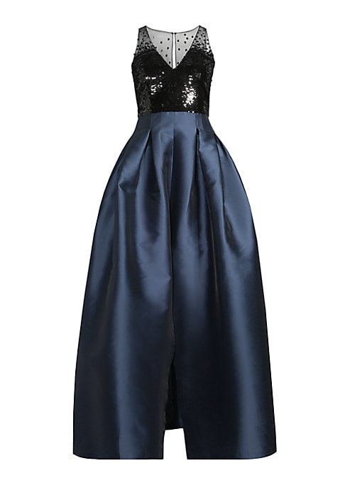 Glimmering Satin Elegance Gown