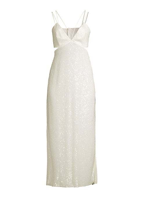 Glistening Cut-Out Midi Dress