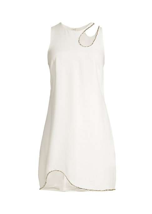 Beaded Cut-Out Mini Dress