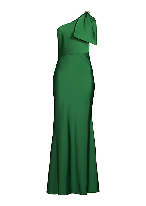 Elegant Bow Satin Gown