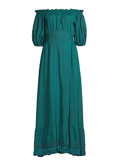 Fringe Off-Shoulder Elegance