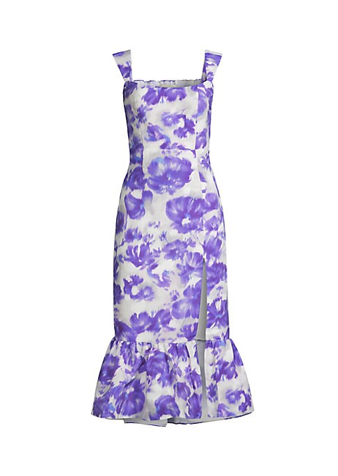 Floral Flounce Midi Dress