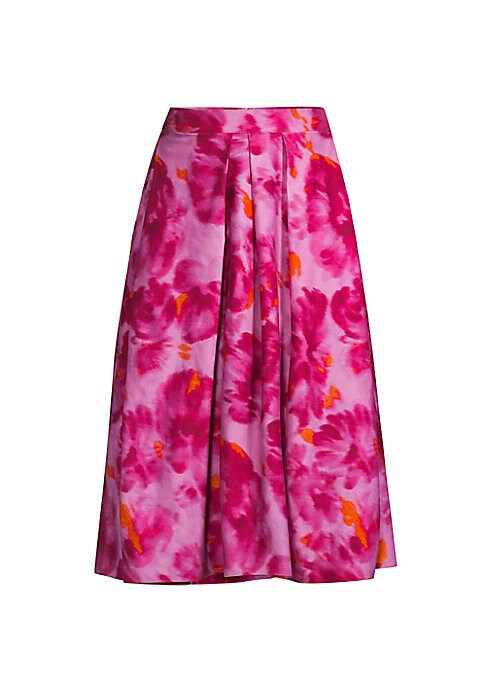 Floral Pleated Skirt