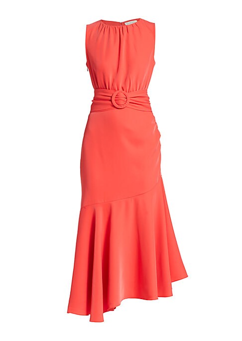 Flare Ruched Midi Dress