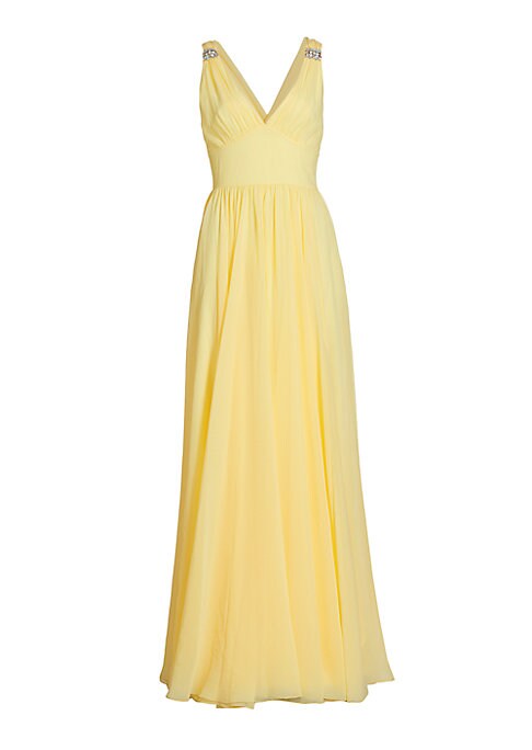 Crystal Pleated Elegance Gown