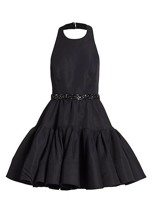 Shimmering Tiered Halter Dress