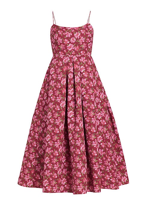 Floral Pleated Midi Dress