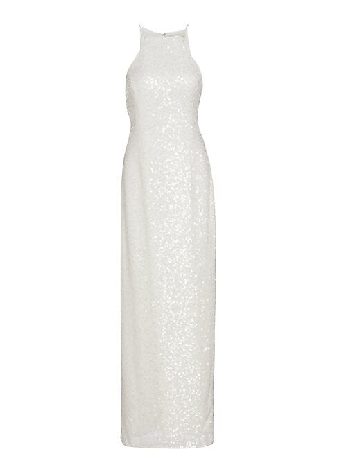 Glistening Cut-Out Evening Dress