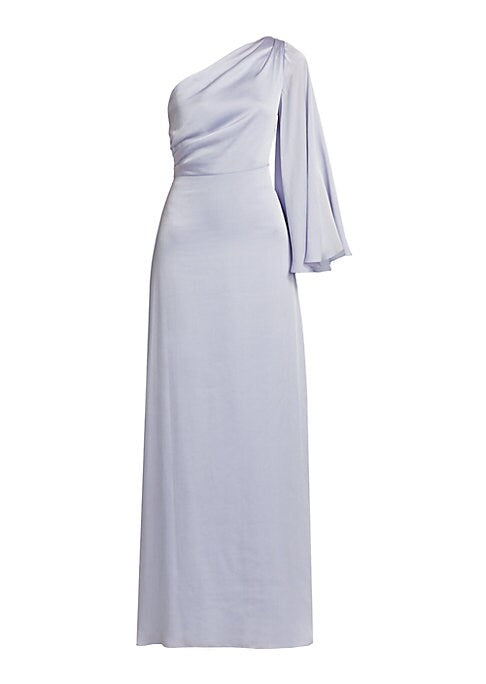 Draped Satin Elegance Gown