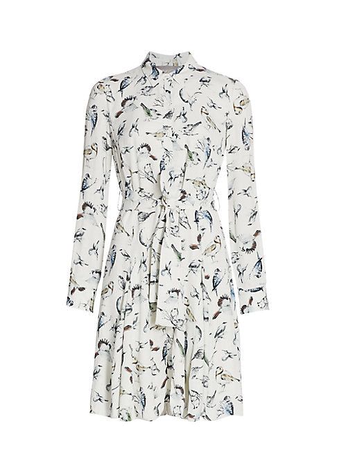 Feathered Flair Shirtdress