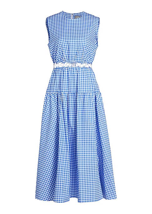 Gingham Flare Midi Dress