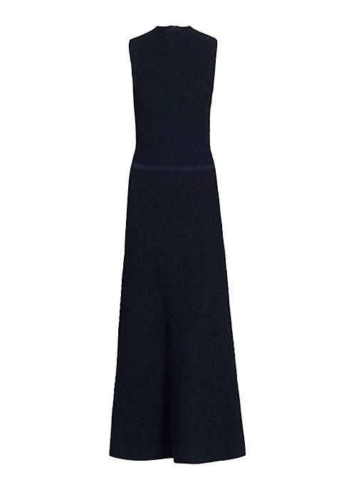 Metallic Knit Midi Dress