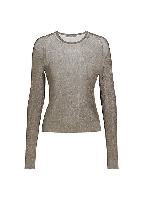 Gleaming Sheer Knit Sweater