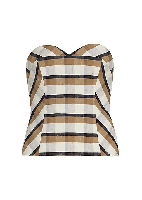 Checkered Sweetheart Top