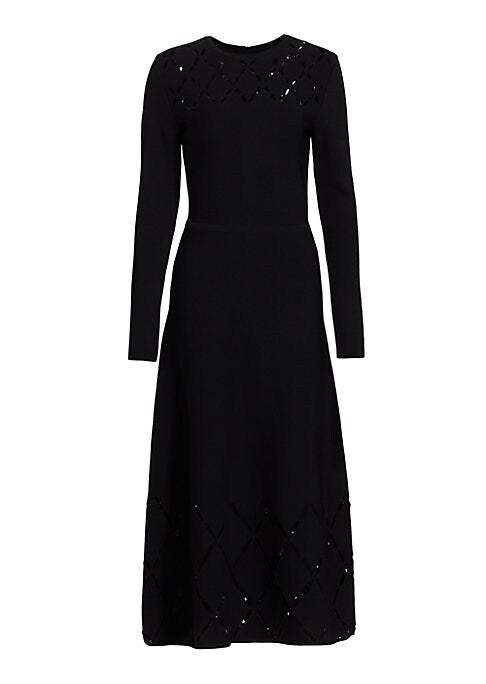 Geometric Elegance Midi-Dress