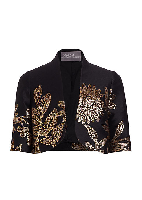 Luxe Floral Crop Jacket