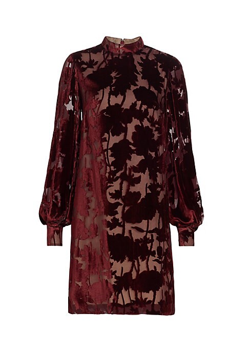 Floral Velvet Shift Dress