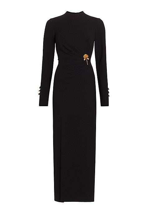 Elegant Crepe Maxi Dress