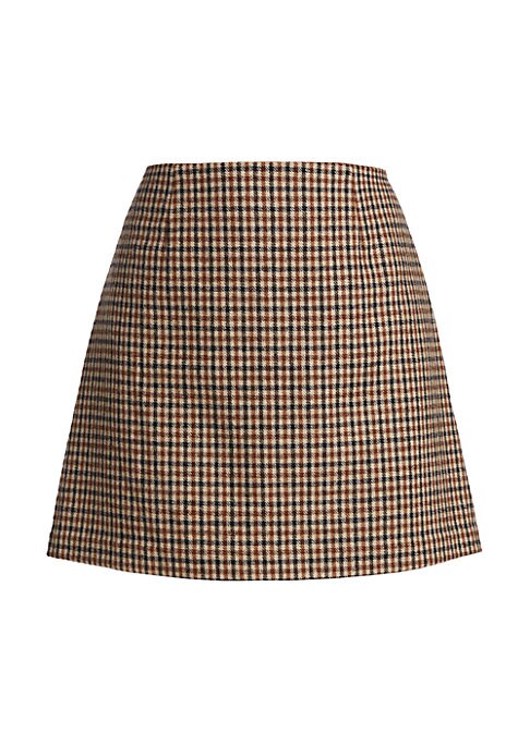 Plaid Flare Miniskirt