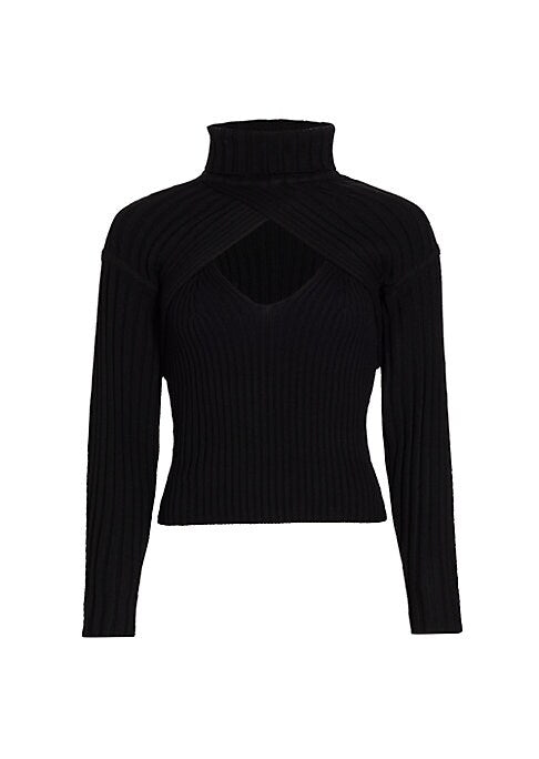 Chic Cut-Out Turtleneck