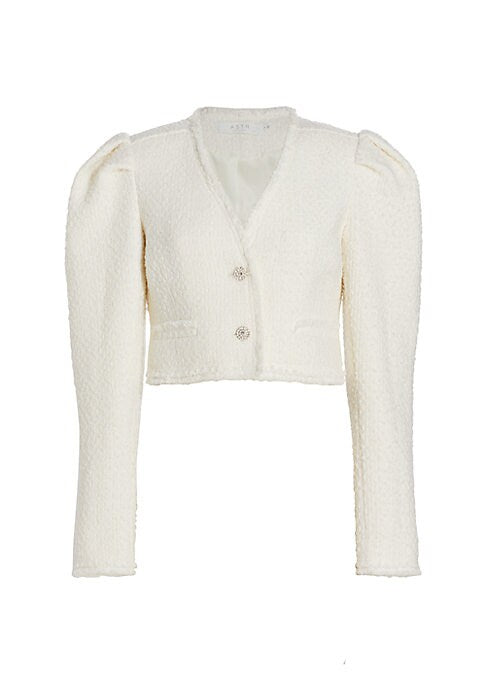 Fringe Puff Sleeve Jacket