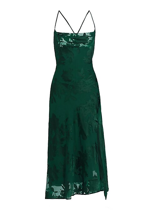 Blooming Satin Slip Dress