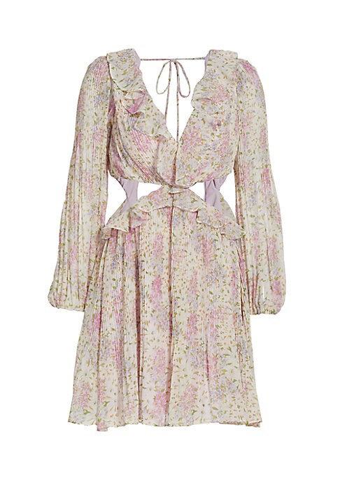 Floral Cut-Out Mini Dress