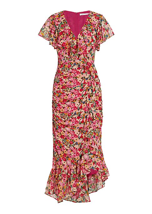 Floral Ruffle Midi Dress