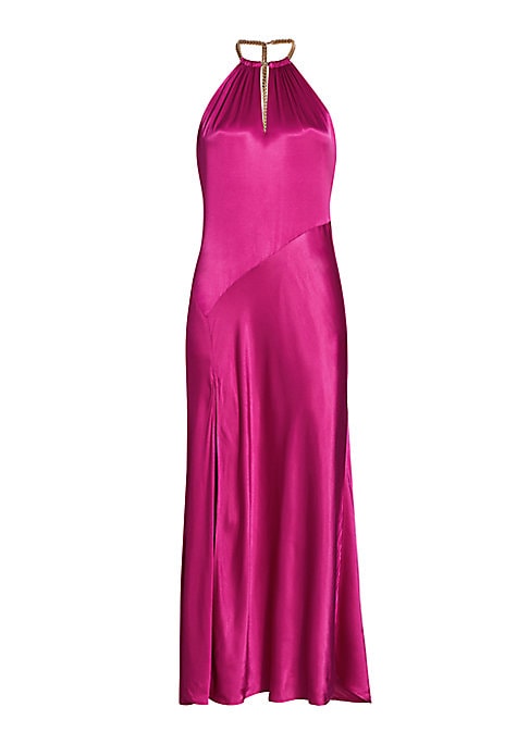 Satin Slit Maxi Dress