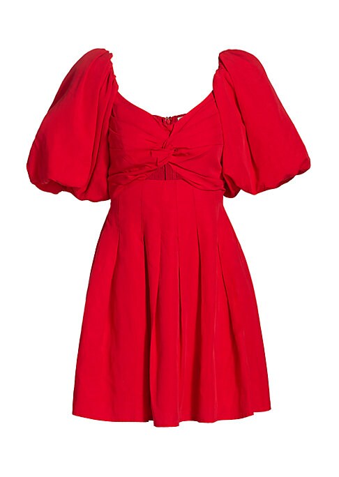 Knot Puffed Midi Dress