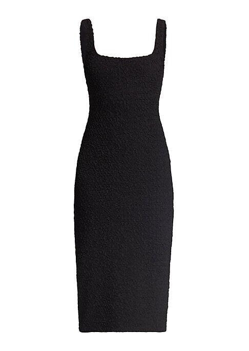 Edgy Square Midi Dress