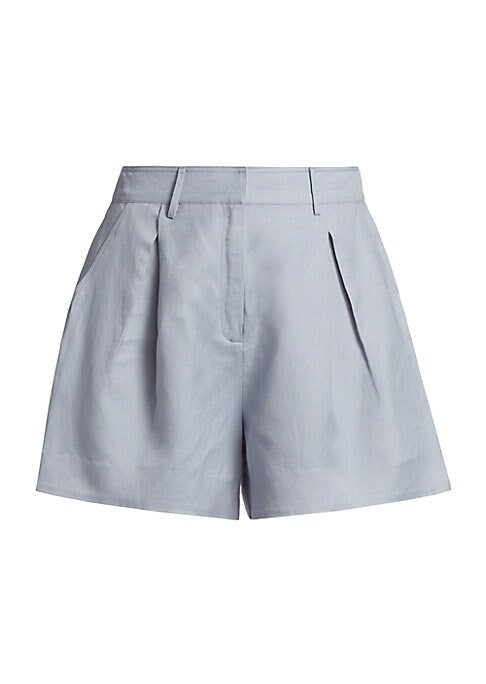 Chic Pleated Linen Shorts